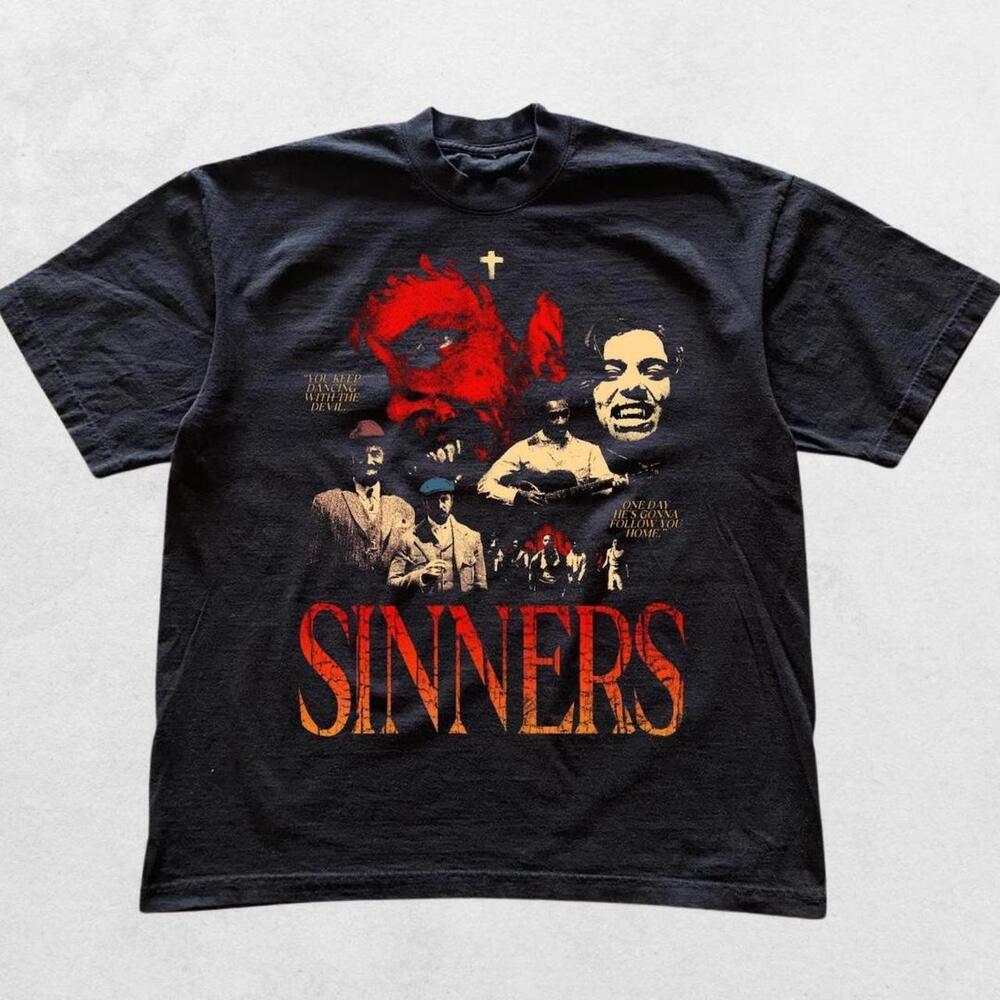 Black T-Shirt, Sinners Black Graphic Tee
